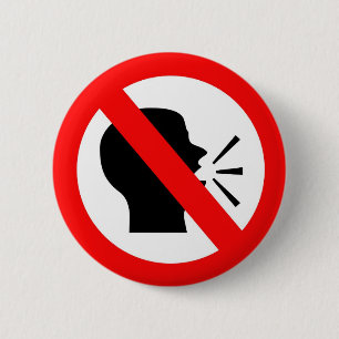 Badge Rond 5 Cm Ne parlez pas