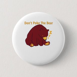 Badge Rond 5 Cm Ne poke pas l'ours - papa ours design
