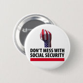Badge Rond 5 Cm Ne salissez pas avec la sécurité sociale (Devant & derrière)