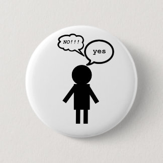 Badge Rond 5 Cm Ne signifie oui aucun bouton