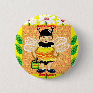 Badge Rond 5 Cm Ne t'inquiète pas, sois heureux