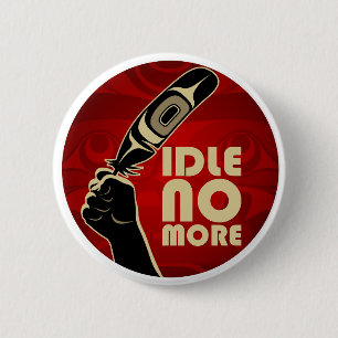 Badge Rond 5 Cm Ne tournez au ralenti plus de bouton