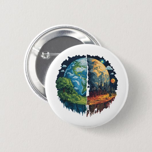 Badge Rond 5 Cm Ne tuons pas la planète (Devant & derrière)