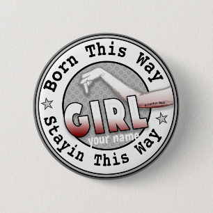 Badge Rond 5 Cm Né Une Fille