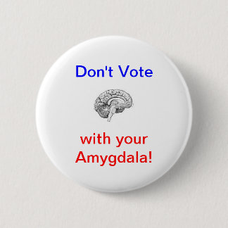 Badge Rond 5 Cm Ne votez pas avec votre amygdale !