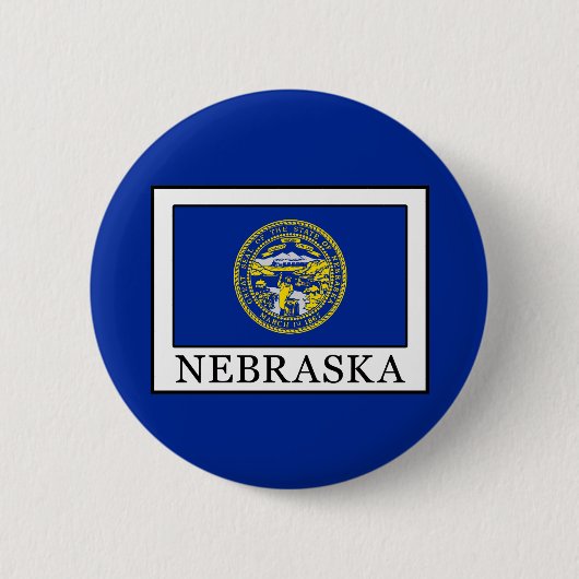 Badge Rond 5 Cm Nebraska (Devant)
