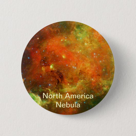 Badge Rond 5 Cm Nebula Amérique du Nord (Devant)