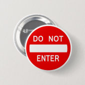 Badge Rond 5 Cm N'écrivez pas le signe (le bouton) (Devant & derrière)