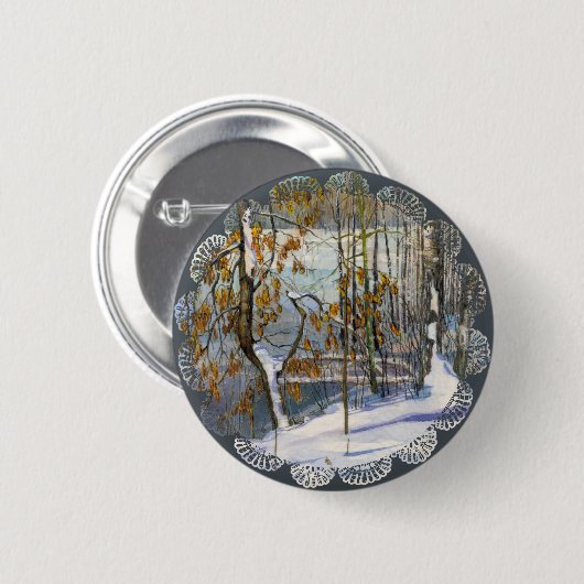 Badge Rond 5 Cm Neige (Devant & derrière)