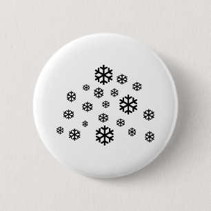 Badge Rond 5 Cm Neige