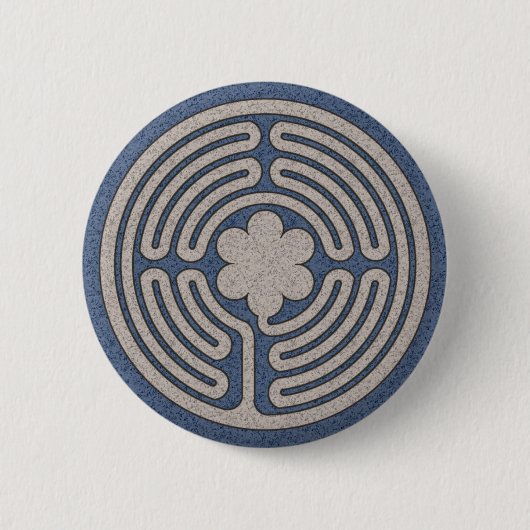 Badge Rond 5 Cm Néo- boutons médiévaux de labyrinthe (Devant)