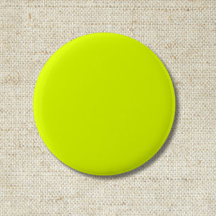 Badge Rond 5 Cm Neon Chartreuse couleur solide Classique