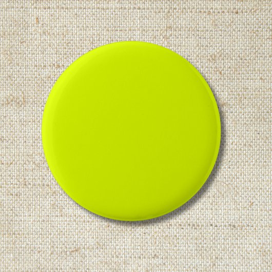 Badge Rond 5 Cm Neon Chartreuse couleur solide | Classique