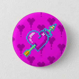 Badge Rond 5 Cm Neon Heart