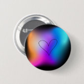 Badge Rond 5 Cm Neon heart (Devant & derrière)