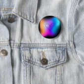 Badge Rond 5 Cm Neon heart (En situation)
