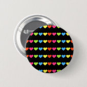 Badge Rond 5 Cm Neon Hearts (Devant & derrière)