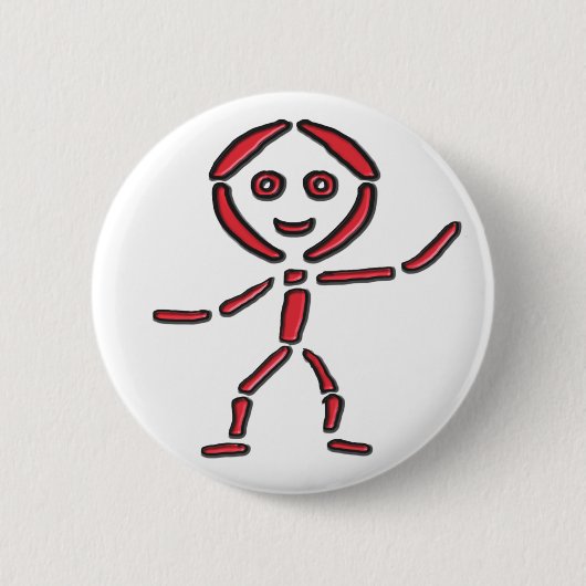 Badge Rond 5 Cm Neon Stickman (Devant)