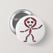 Badge Rond 5 Cm Neon Stickman (Devant & derrière)