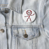 Badge Rond 5 Cm Neon Stickman (En situation)