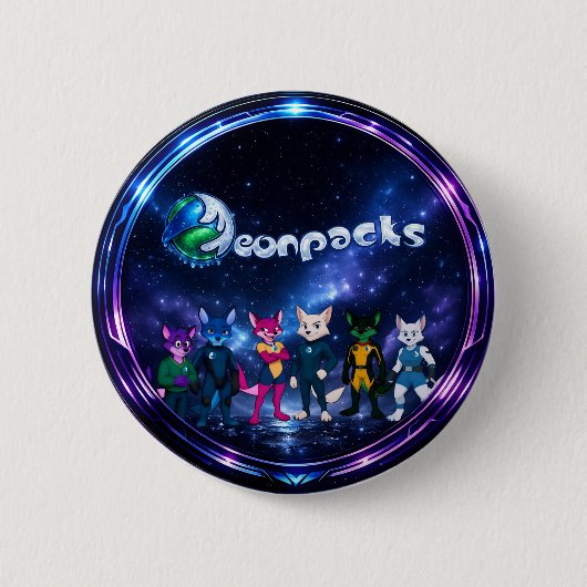 Badge Rond 5 Cm Neonpacks (conception de cercle) (Devant)