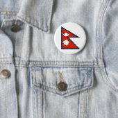 Badge Rond 5 Cm Népal (En situation)
