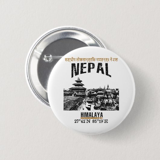Badge Rond 5 Cm Népal (Devant & derrière)