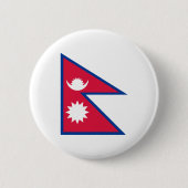 Badge Rond 5 Cm Népal - Drapeau népalais (Devant)