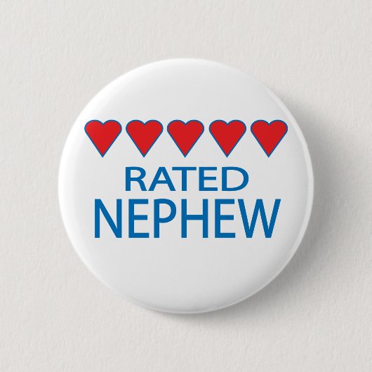 Badge Rond 5 Cm Nephew à cinq coeurs (Devant)