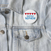 Badge Rond 5 Cm Nephew à cinq coeurs (En situation)