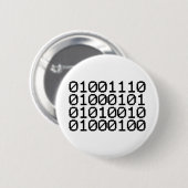 BADGE ROND 5 CM NERD BINAIRE (Devant & derrière)