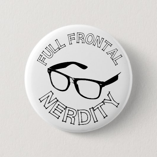 Badge Rond 5 Cm Nerdité frontale complète (Devant)