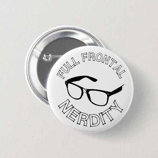Badge Rond 5 Cm Nerdité frontale complète (Devant & derrière)