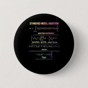 Badge Rond 5 Cm Nerdy Standard Model Equation - Cadeau Pour La Phy