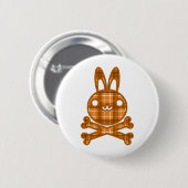Badge Rond 5 Cm Nerf de boeuf (lapin) (Devant & derrière)