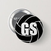 Badge Rond 5 Cm Netball But Shooter GS (Devant & derrière)