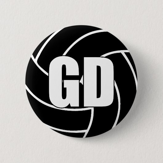 Badge Rond 5 Cm Netball Goal Defence GD (Devant)