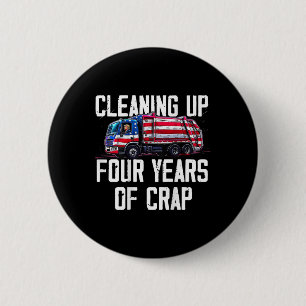 Badge Rond 5 Cm Nettoyage de quatre ans de merde Drôle de Garge Tr