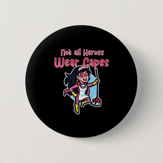 Badge Rond 5 Cm Nettoyeurs Janitor Service de nettoyage Janitors C (Devant)