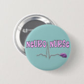 Badge Rond 5 Cm Neuro- cadeaux d'infirmière (Devant & derrière)
