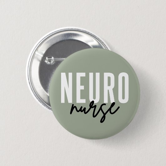 Badge Rond 5 Cm Neuro Nurse Neuroscience infirmières cadeaux d'app (Devant & derrière)