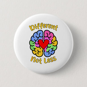 Badge Rond 5 Cm Neurodiversité Dyslexie Autisme Sensibilisation Di