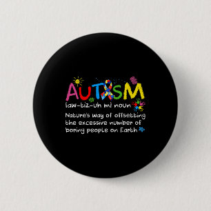 Badge Rond 5 Cm Neurodiversity Sensibilisation sur l'autisme Noun 