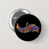 Badge Rond 5 Cm Neurodivertissement typographie Neurodiversité Sen (Devant & derrière)