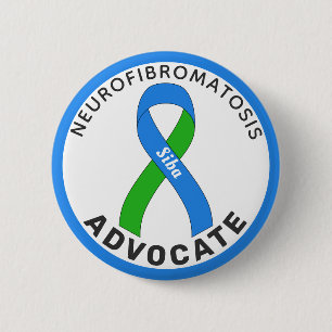 Badge Rond 5 Cm Neurofibromatosis Advocate Ribbon White Button