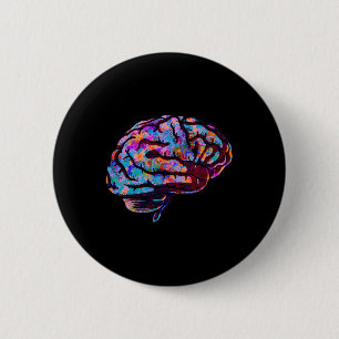 Badge Rond 5 Cm Neurologue Cool du cerveau humain de l'art pharmac