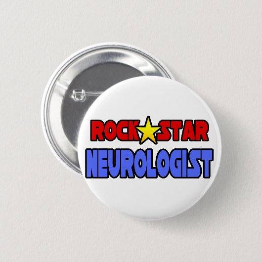 Badge Rond 5 Cm Neurologue Rock Star (Devant & derrière)