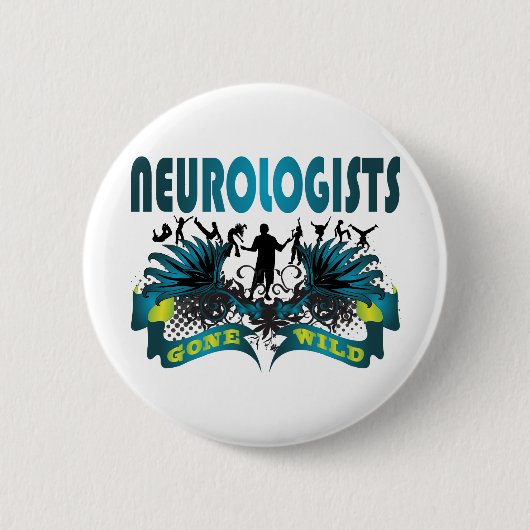 Badge Rond 5 Cm Neurologues fous (Devant)