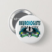 Badge Rond 5 Cm Neurologues fous (Devant & derrière)