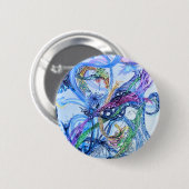 Badge Rond 5 Cm Neuron aquatique (Devant & derrière)